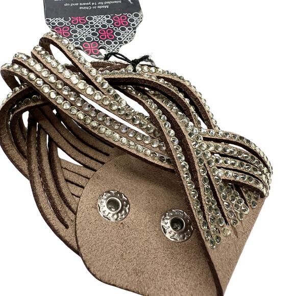 Paparazzi Rhinestone Bring on the Bling Multi-Layer Bracelet Western Boho Brown - Picture 5 of 9
